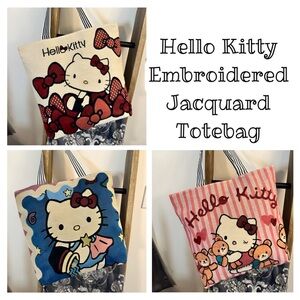 Hello Kitty Embroidered Jacquard Totebags (1 item)